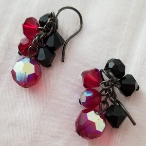 Crystal red earrings